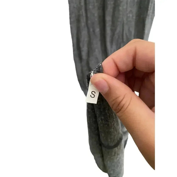 Bobi Women's Gray Long Sleeves Scoop Neck Maxi Dress Size Small - Picture 3 of 5